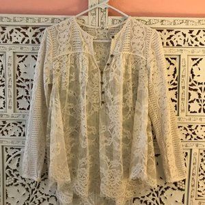 Floreat Waterfall Lace Top, Size 6